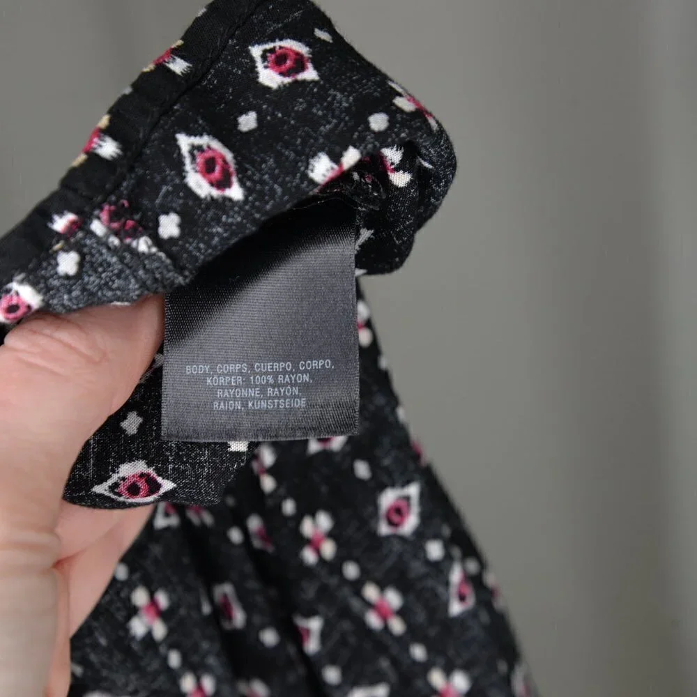 Anthropologie Maeve Embroidered Black Boho Blouse Sz S - Picture 6 of 6